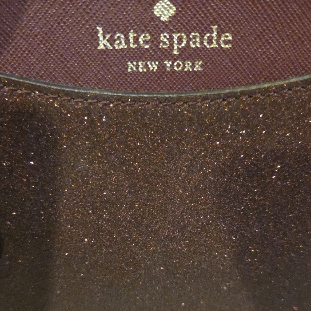 Kate Spade Glitter burgendy Shoulder Bag Structured Elegance - Picture 2 of 8
